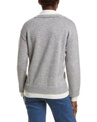 NAADAM Naadam Premium Wool & Cashmere-Blend Layered Polo Sweater