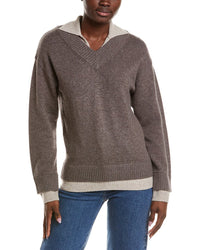NAADAM Naadam Premium Wool & Cashmere-Blend Layered Polo Sweater