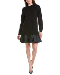 NAADAM Naadam Premium Wool & Cashmere-Blend Mixed Media Mini Dress