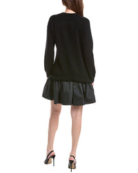 NAADAM Naadam Premium Wool & Cashmere-Blend Mixed Media Mini Dress