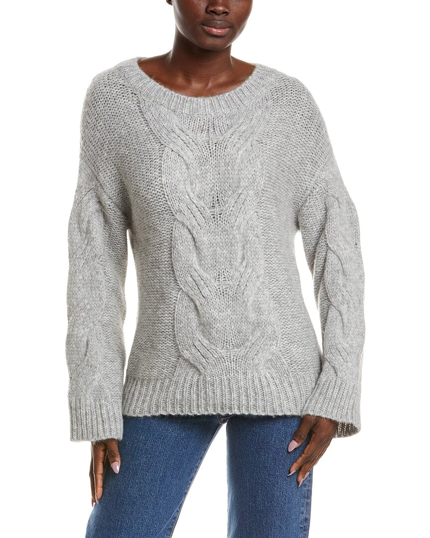 NAADAM Naadam Luxe Lofty Alpaca-Blend Cable Boatneck Sweater