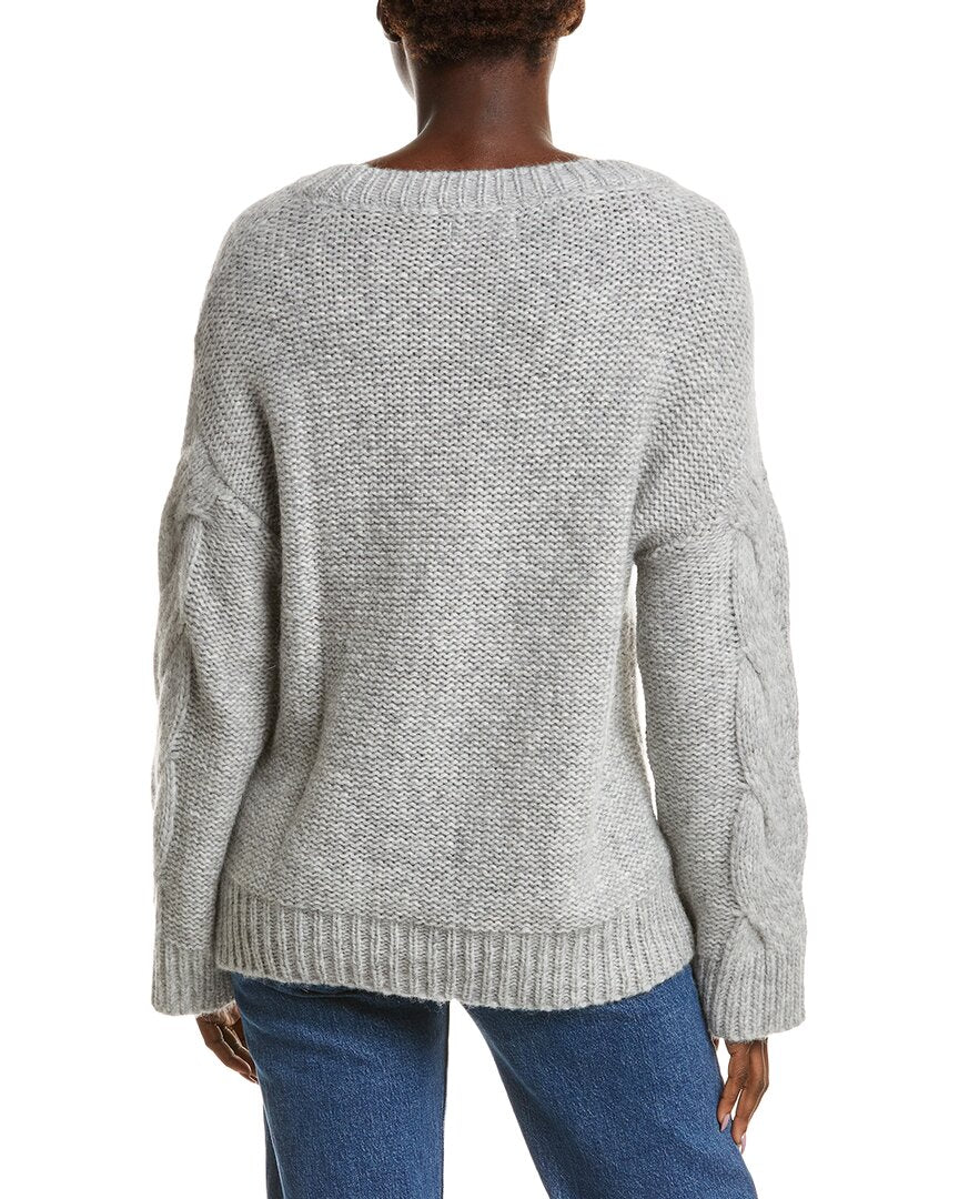 NAADAM Naadam Luxe Lofty Alpaca-Blend Cable Boatneck Sweater