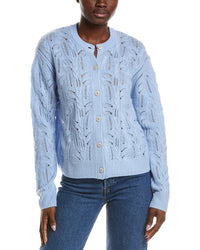 NAADAM Naadam Premium Wool & Cashmere-Blend Pointelle Cardigan