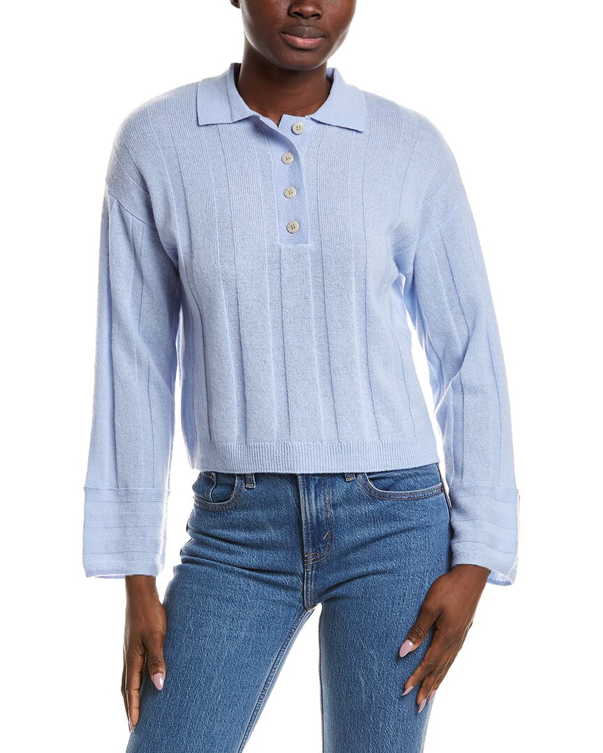 NAADAM Naadam Coastal Cashmere Ribbed Polo Sweater