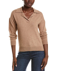 NAADAM Naadam Cashmere V-Neck Polo Sweater