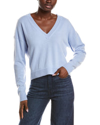 NAADAM Naadam Cashmere Cropped V-Neck Pullover