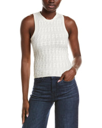 NAADAM Naadam Cable High Neck Cashmere Tank Top