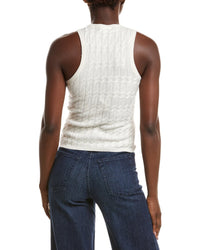 NAADAM Naadam Cable High Neck Cashmere Tank Top