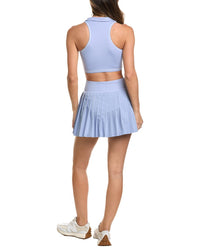 MARION Marion 2Pc Crop Polo Sports Bra & Skirt Set