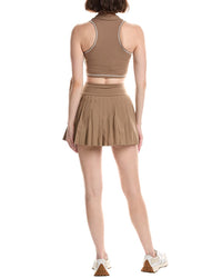 MARION Marion 2Pc Crop Polo Sports Bra & Skirt Set