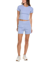 MARION Marion 2Pc 4.5In Activewear Crop Top & Racing Short Set