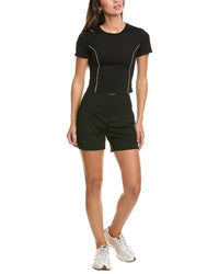MARION Marion 2Pc 4.5In Activewear Crop Top & Racing Short Set