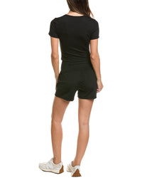 MARION Marion 2Pc 4.5In Activewear Crop Top & Racing Short Set