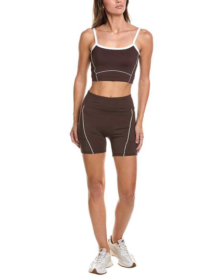 MARION Marion 2Pc 5In Athleisure Wear Crop Set
