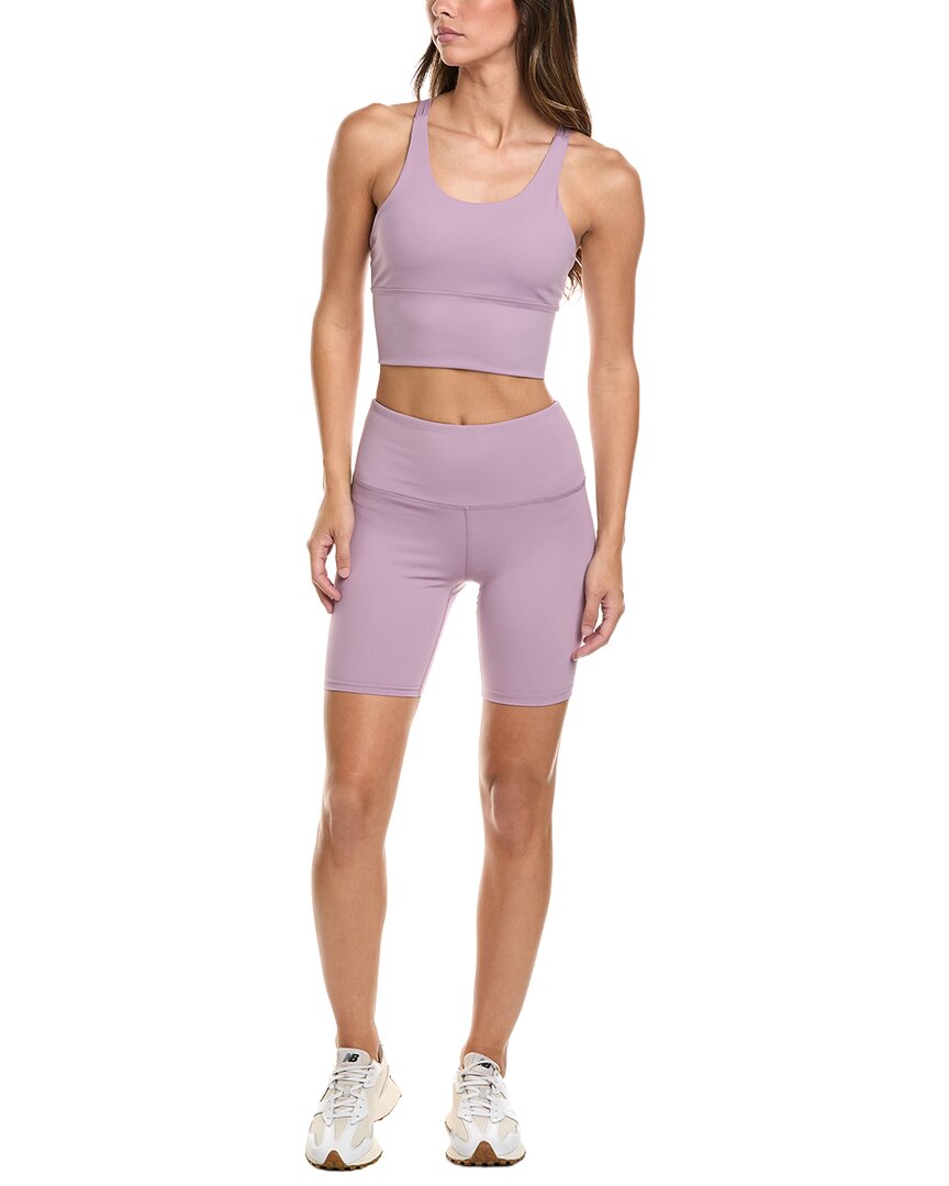 MARION Marion 2Pc 7In Double Strap Biker Short Set