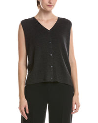EILEEN FISHER Eileen Fisher Wool V-Neck Vest