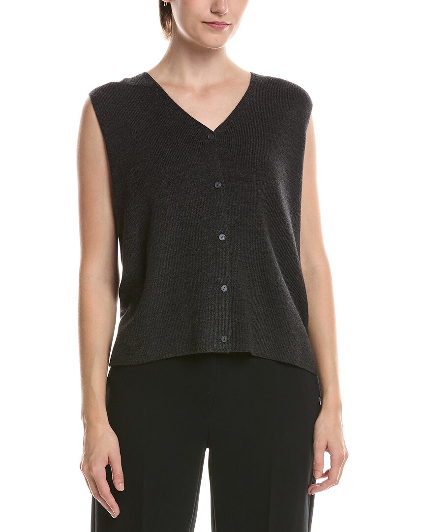 EILEEN FISHER Eileen Fisher Wool V-Neck Vest