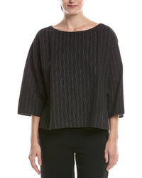 EILEEN FISHER Eileen Fisher Bateau Neck Box Top