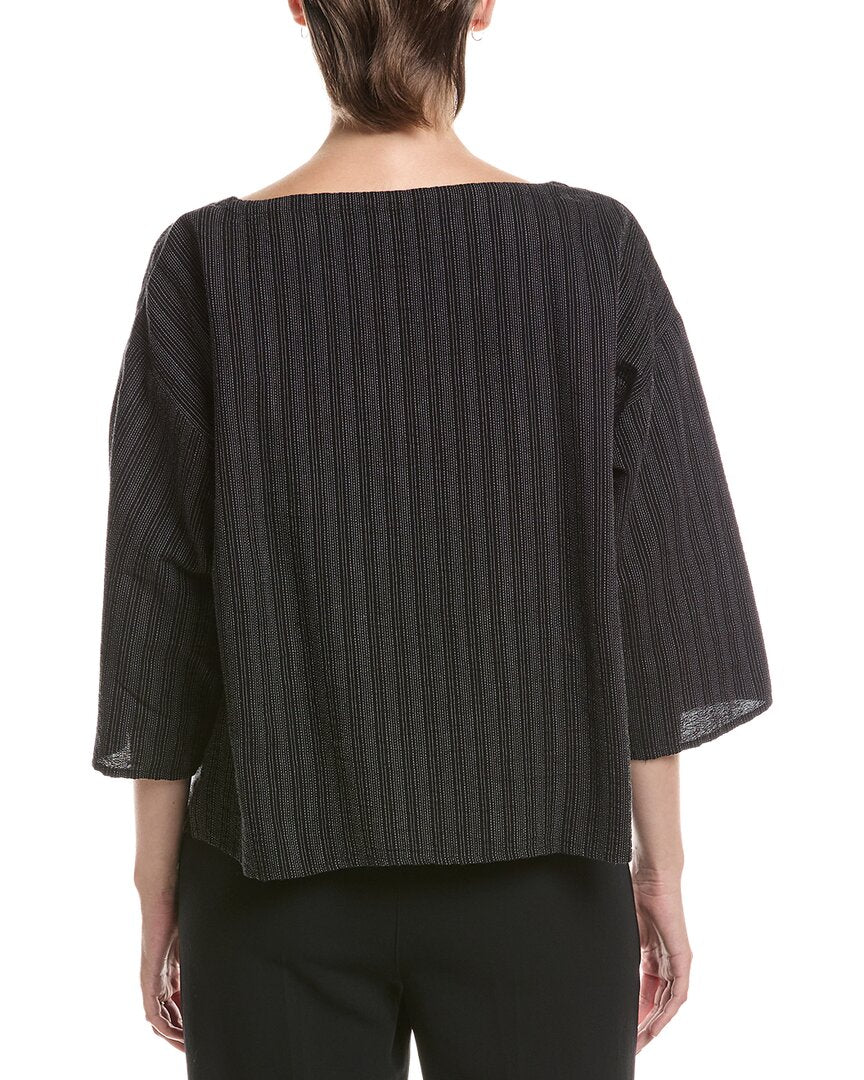 EILEEN FISHER Eileen Fisher Bateau Neck Box Top