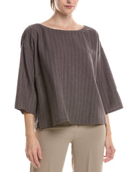 EILEEN FISHER Eileen Fisher Bateau Neck Box Top