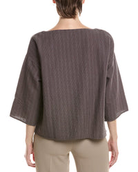 EILEEN FISHER Eileen Fisher Bateau Neck Box Top