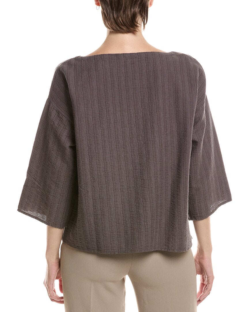 EILEEN FISHER Eileen Fisher Bateau Neck Box Top