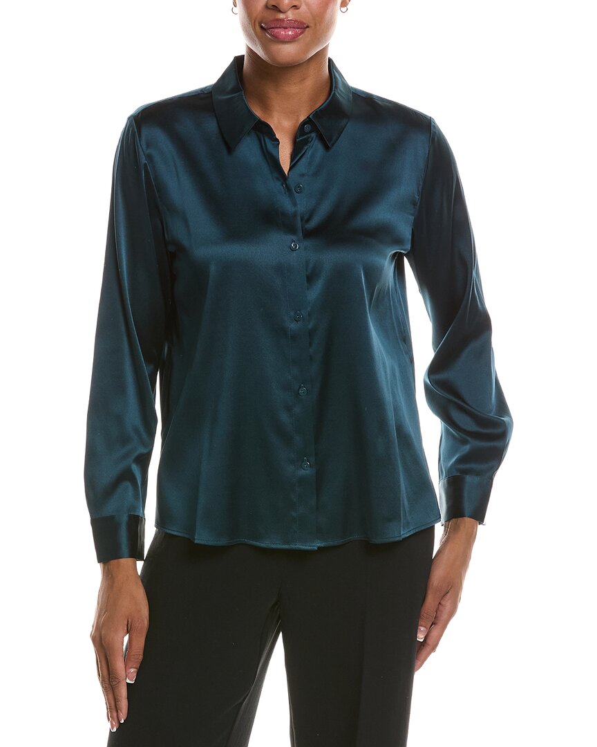 EILEEN FISHER Eileen Fisher Petite Classic Silk-Blend Shirt