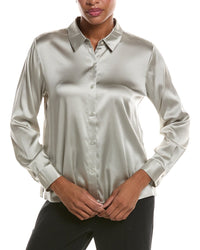EILEEN FISHER Eileen Fisher Petite Classic Silk-Blend Shirt