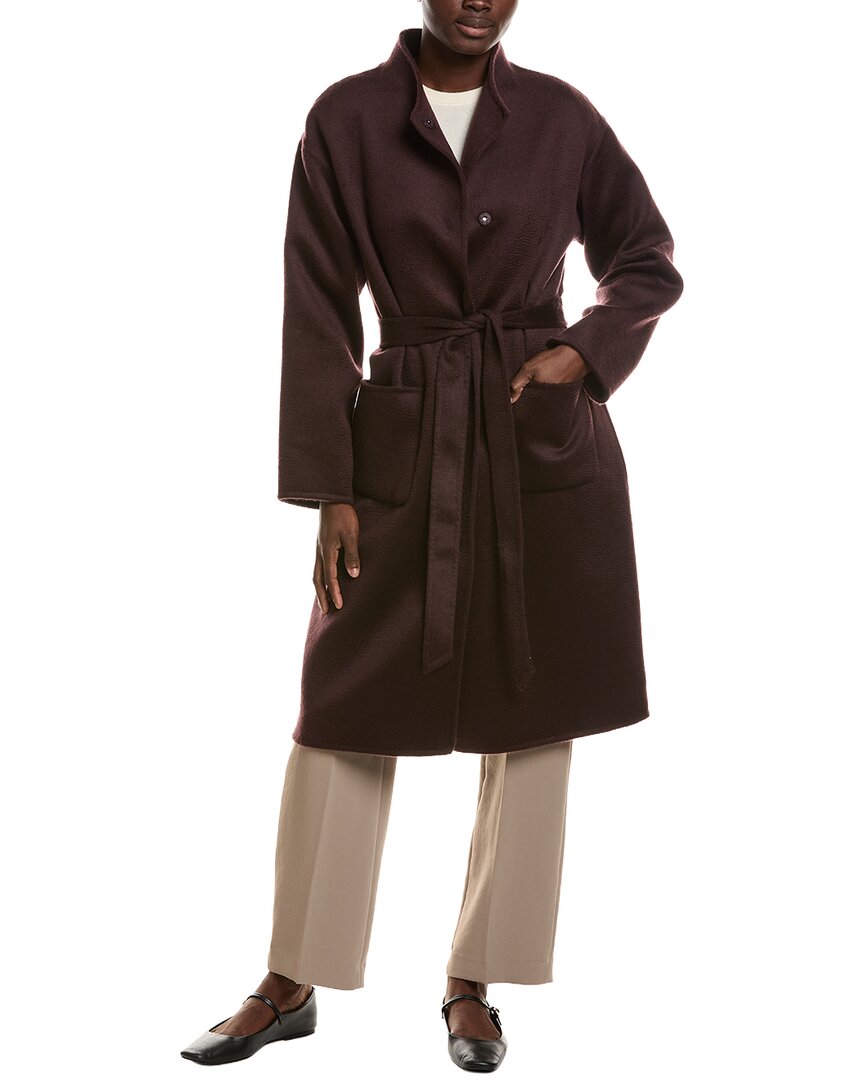 EILEEN FISHER Eileen Fisher High Collar Wool Coat