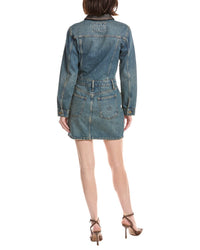 shell denim mini dress Simkhai Maxella Denim Jacket Mini Dress – Bluefly