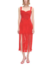 Simkhai Darby Fringe Hem Midi Dress
