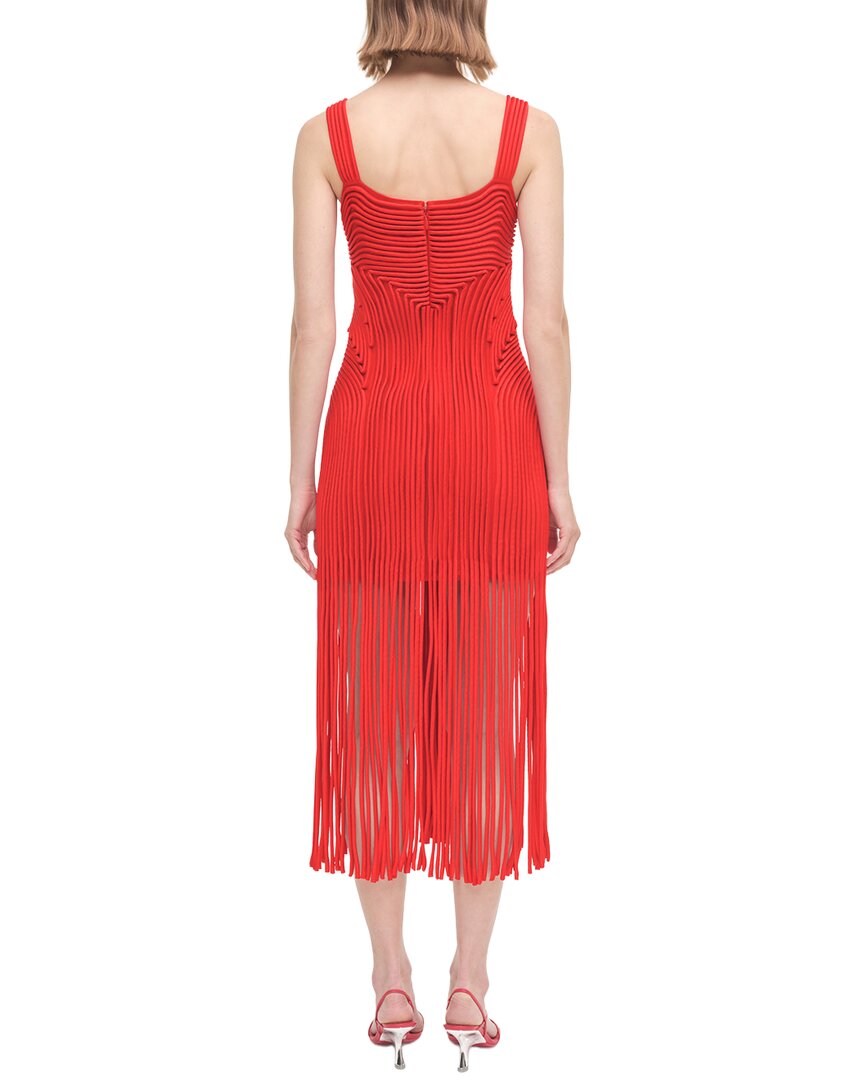 Simkhai Darby Fringe Hem Midi Dress