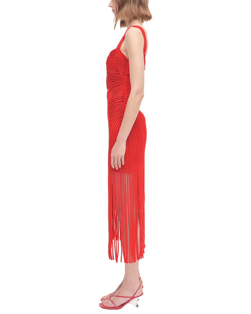 Simkhai Darby Fringe Hem Midi Dress