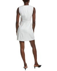 Theory Fitted Linen-Blend Sheath Dress