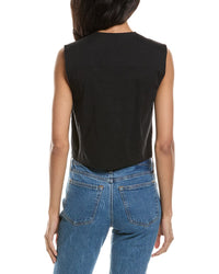 Theory Linen-Blend Trucker Vest