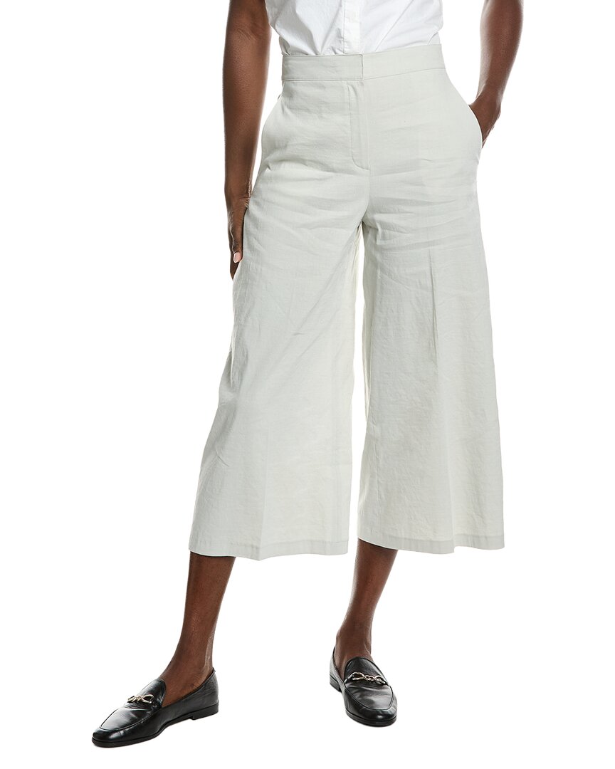 Theory Wide Crop Linen-Blend Pant