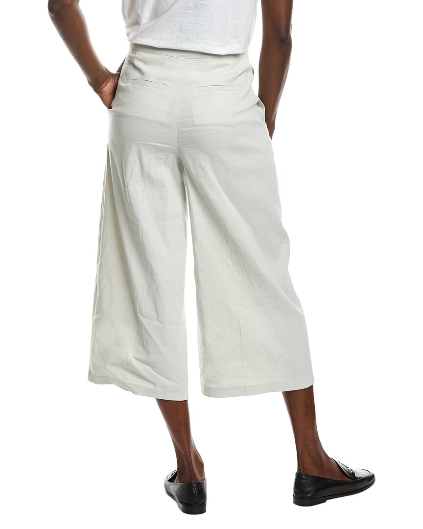 Theory Wide Crop Linen-Blend Pant