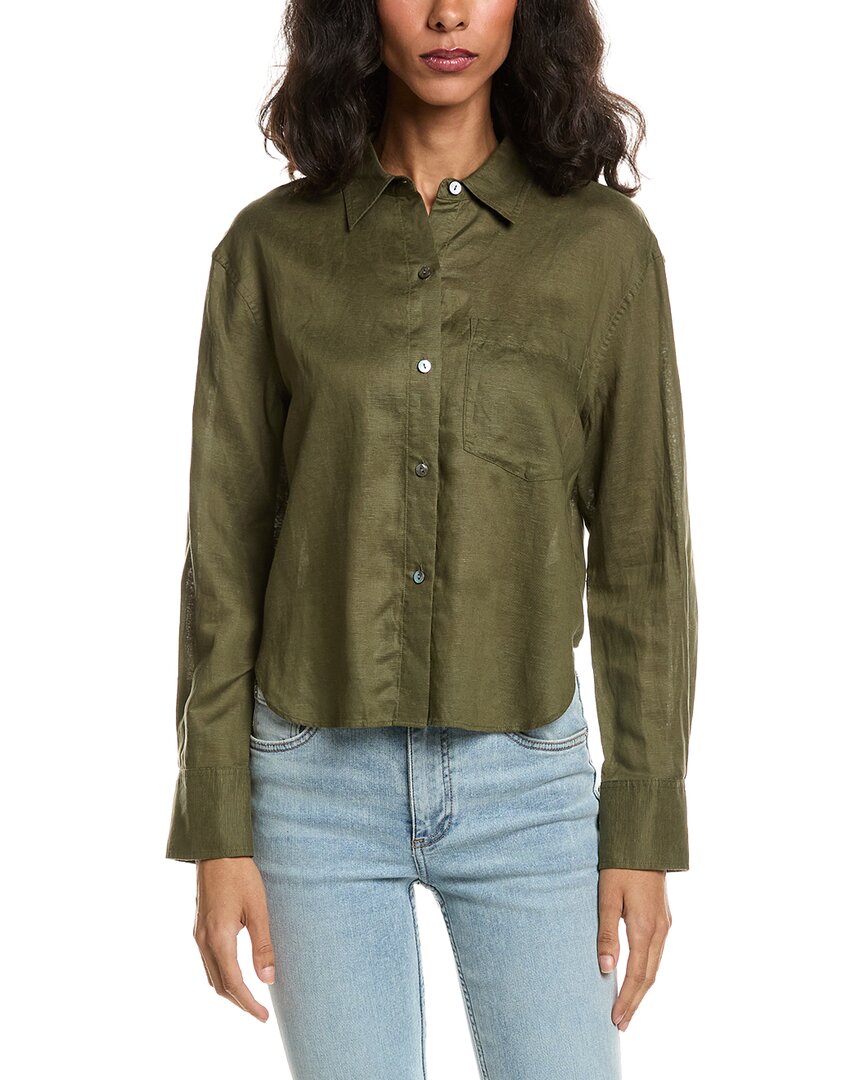 Theory Linen-Blend Boyfriend Shirt