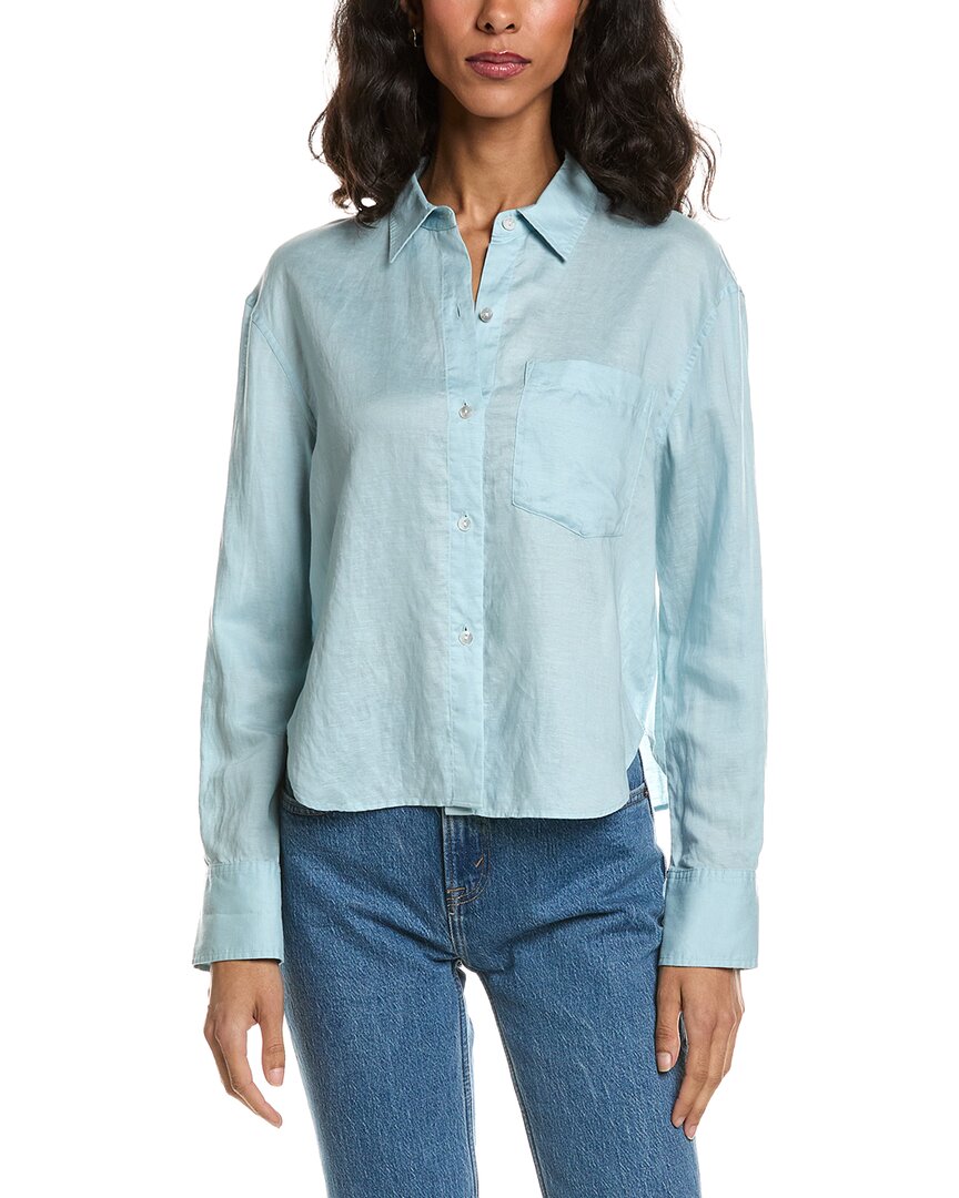 Theory Linen-Blend Boyfriend Shirt