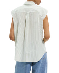 Theory Sleeveless Boyfriend Shirt
