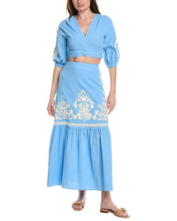 Anna Kay 2Pc Mai Tai Lace Top & Maxi Skirt Set