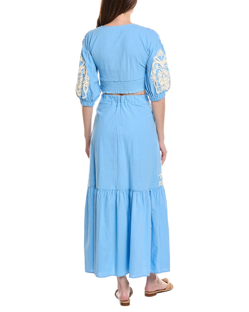 Anna Kay 2Pc Mai Tai Lace Top & Maxi Skirt Set