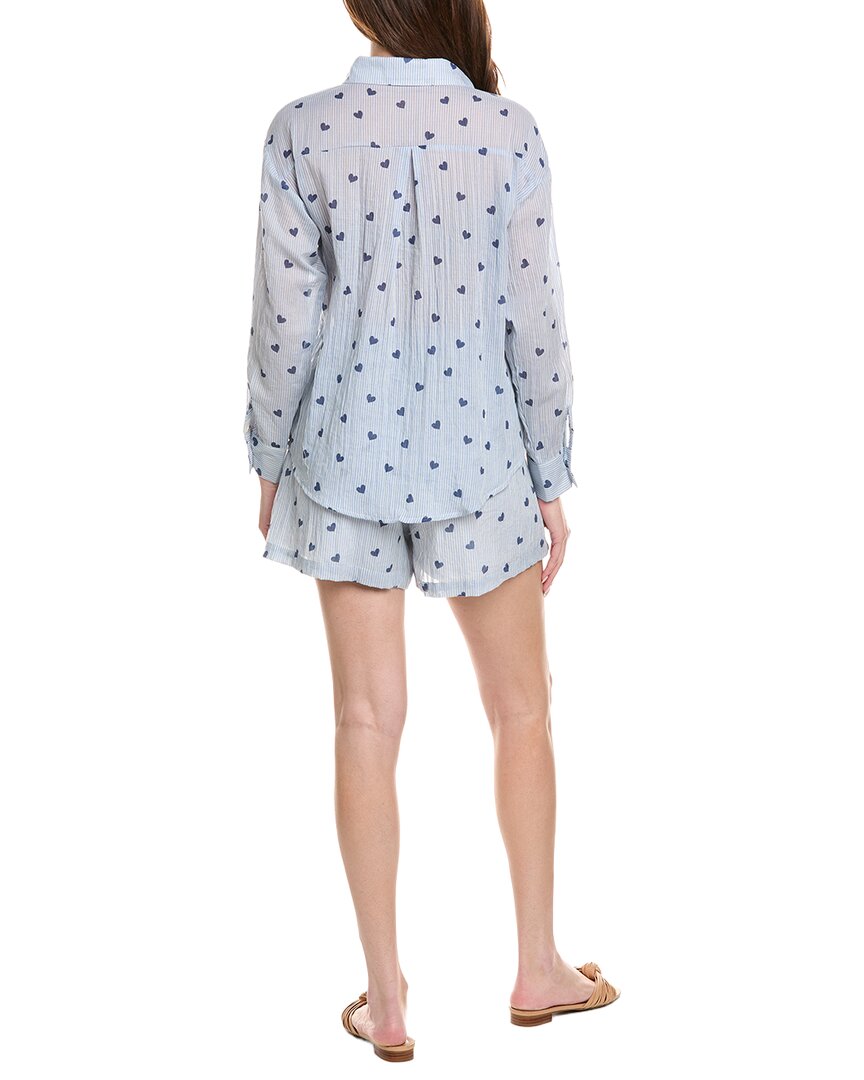 ANNA KAY Anna Kay 2Pc Rosie Hearts Button Front Shirt & Short Set
