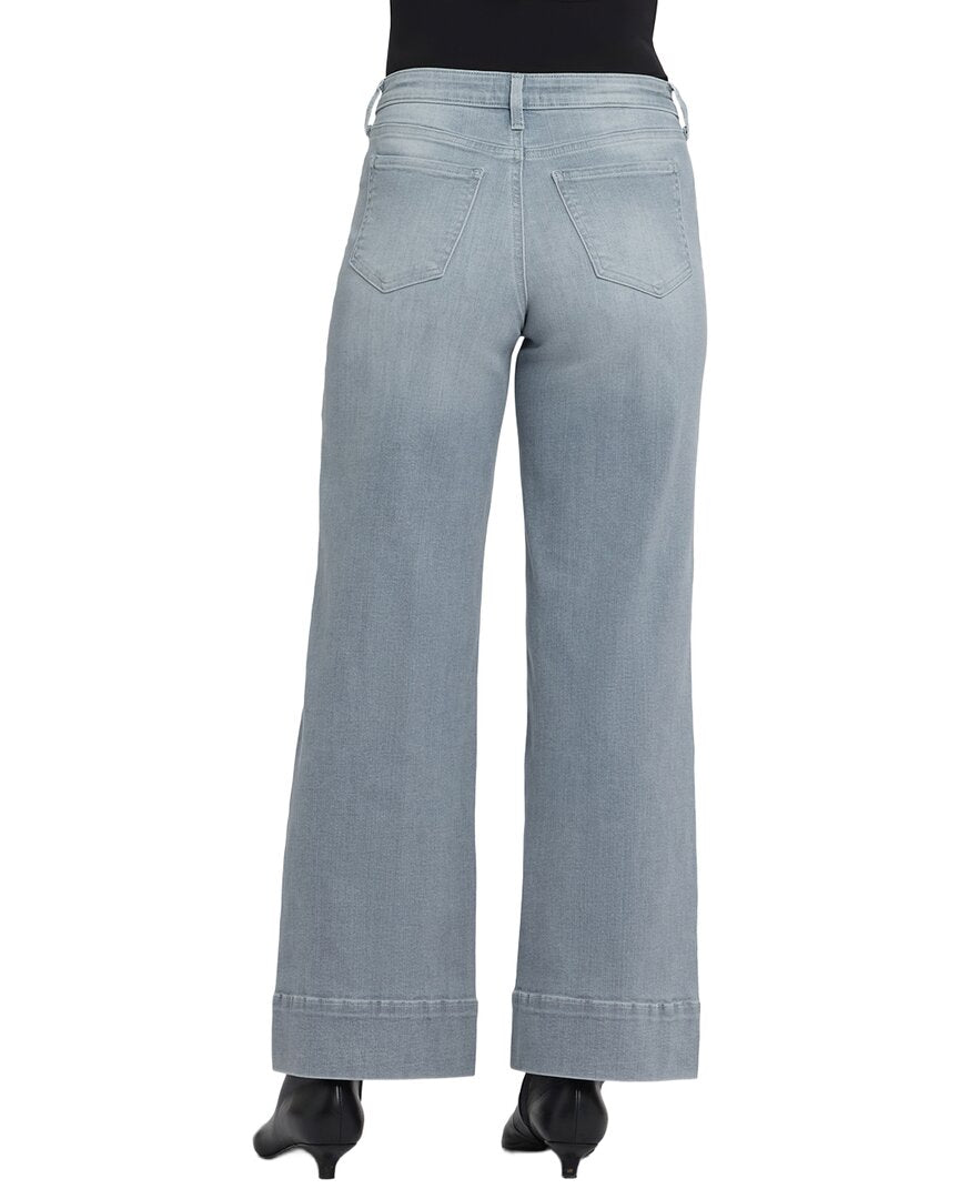 Nydj Teresa Silver Eiffel Wide Leg Jean