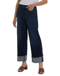 Nydj Teresa Moulin Blue Wide Leg Jean