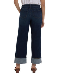 Nydj Teresa Moulin Blue Wide Leg Jean