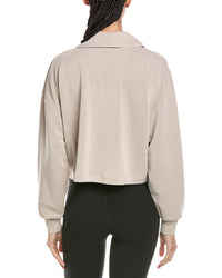 Sweaty Betty Sand Wash Crop Henley Sweatshirt