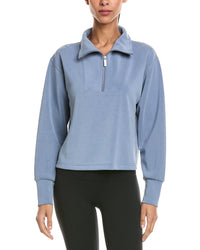 Sweaty Betty Sand Wash 1/2-Zip Crop Sweatshirt
