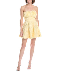 Beulah Embellished Floral Petals Bandeau Mini Dress