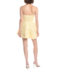 Beulah Embellished Floral Petals Bandeau Mini Dress